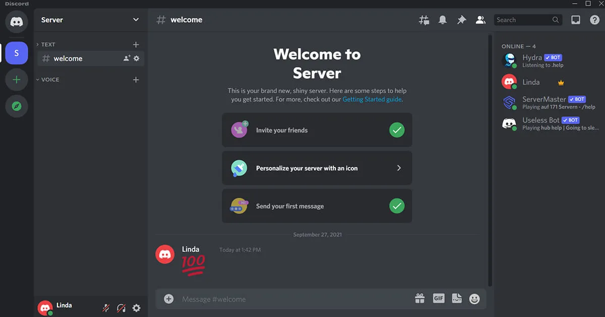 Screenshot of the Discord theme project